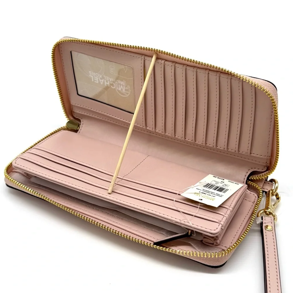 Michael Kors Large Continental Wallet Powder Blush Signature